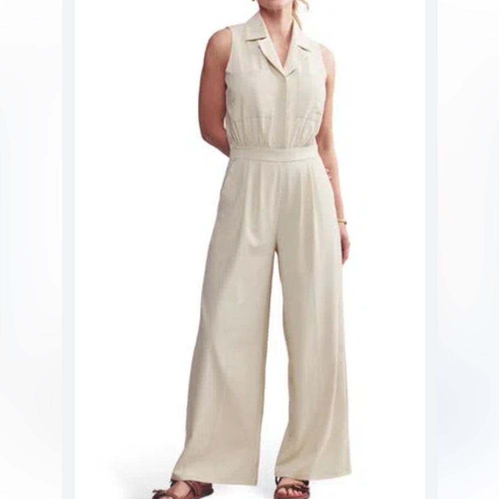 Rhône NEW Mirage Sleeveless jumpsuit Size 14 Sand Color